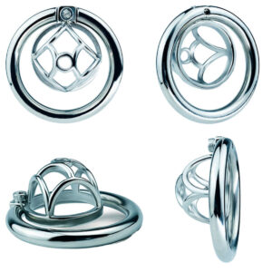 Male penis locking steel ball massage urethral obstruction inverted negative electrode downward pressure stainless steel chastity device
